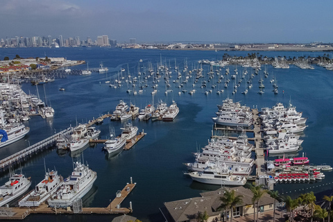 San Diego: Alquiler de barco eléctrico con parasol