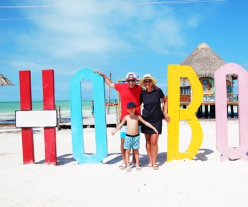 Holbox day-trip: boat tour, beach club, golfcart tour, lunch