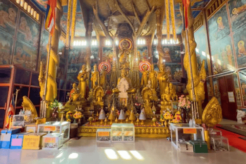 Phnom Penh: Silk Islands, Mekong River Life & Golden Temple Afternoon: Private Tour by Tuk-Tuk -English-Speaking Driver