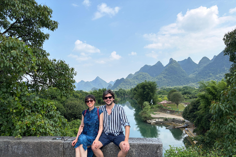 Li River cruise bamboo boat & Ride Scooter Yangshuo day tour
