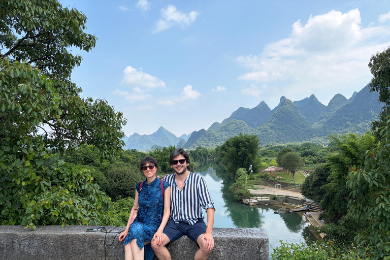 Li River cruise bamboo boat & Ride Scooter Yangshuo day tour