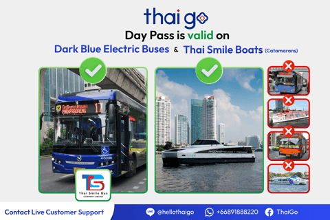 Bangkok Unlimited Chao Phraya River Boat and Bus Pass Thai Go 3-Day Pass