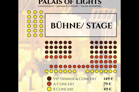 Palais of Lights – Romantic Nights – A Candlelit Journey Through Love Palais of Lights Concert, Category A