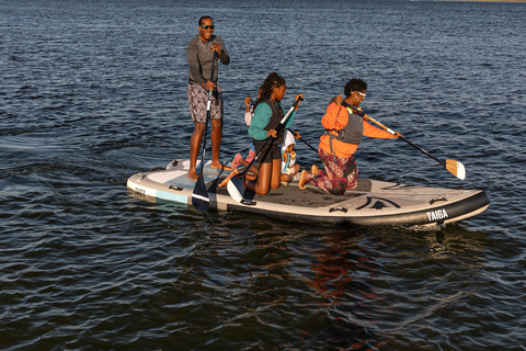 Montreal: Paddleboard and Giant SUP Rental at Parc Jean-Drapeau Giant SUP for 4 people