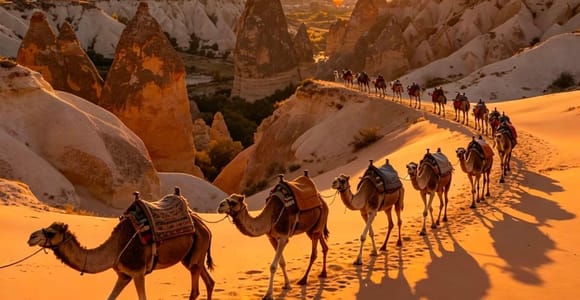 Cappadocia: Sunrise or Sunset Camel Safari with Hotel Pickup