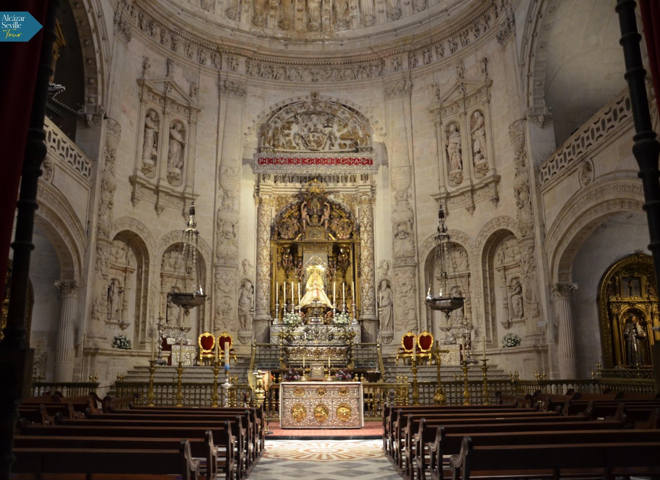 Sevilla: Spring køen over til Alcázar, katedralen og Giralda