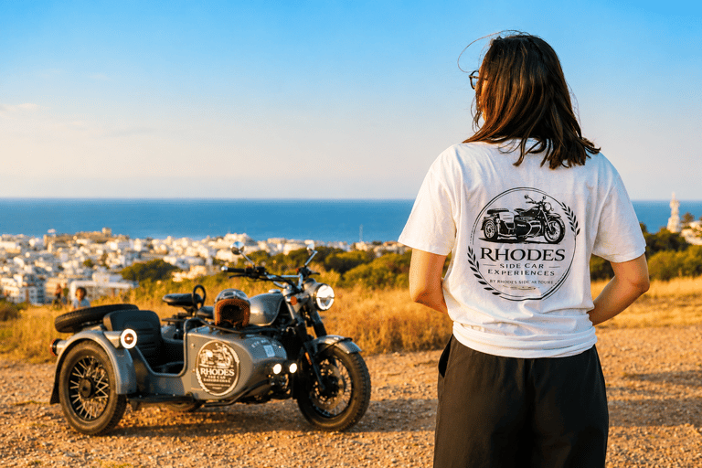 Private Rhodes Sunset Sidecar Experience: Hidden Viewpoint