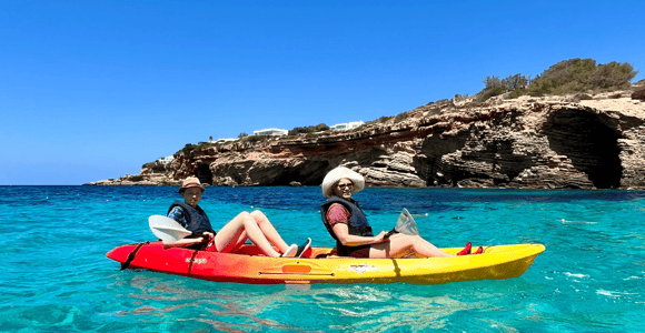 Ibiza: Kayak & Snorkel in Sea Caves and Crystal Waters