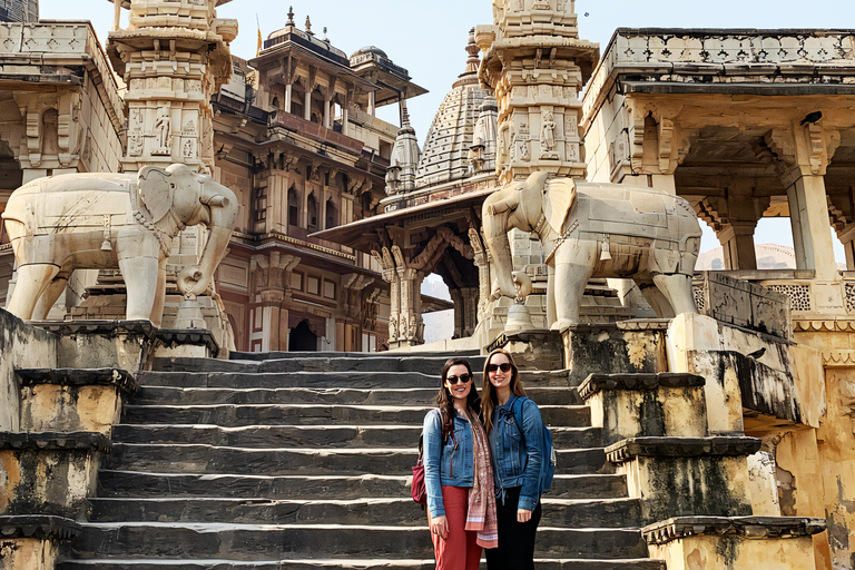 Jaipur: Heritage Forts & Palaces Tour with Monkey Temple Private Car with a Guide and Monument Entry Tickets