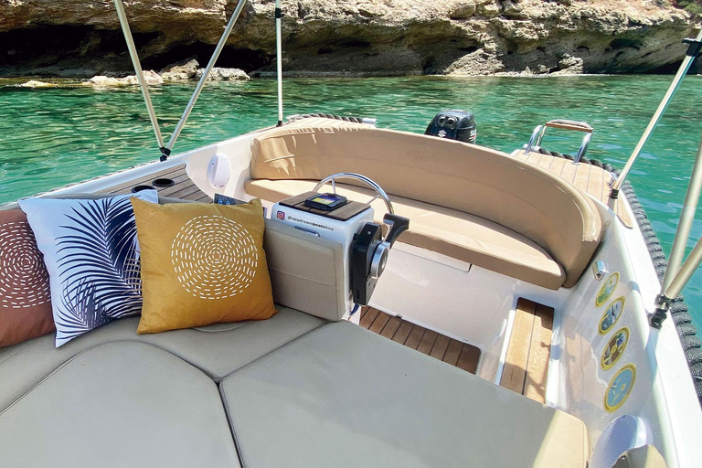 San Antonio: Snorkel on your own boat without a license for up to 5 people SAN ANTONIO: SNORKELING ON YOUR OWN BOAT WITHOUT A LICENSE FOR UP TO 5 PEOPLE