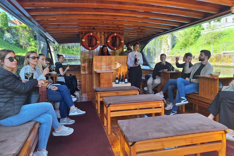 Ljubljana: Wine Tasting Boat Cruise on the Ljubljanica