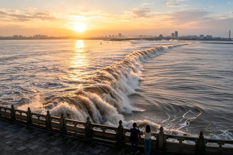 Hangzhou Qiantang River Tidal Bore Tour Yanguan — The Classic Single-Line Tide