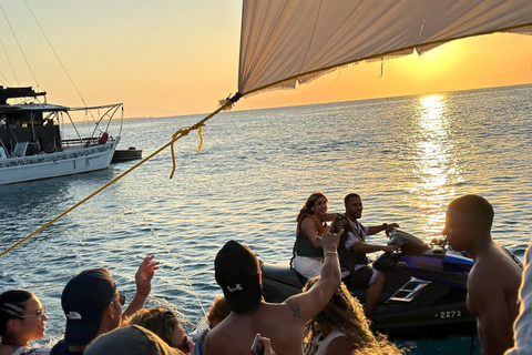 Sunset party cruise in Zanzibar with BoomBoom Boat