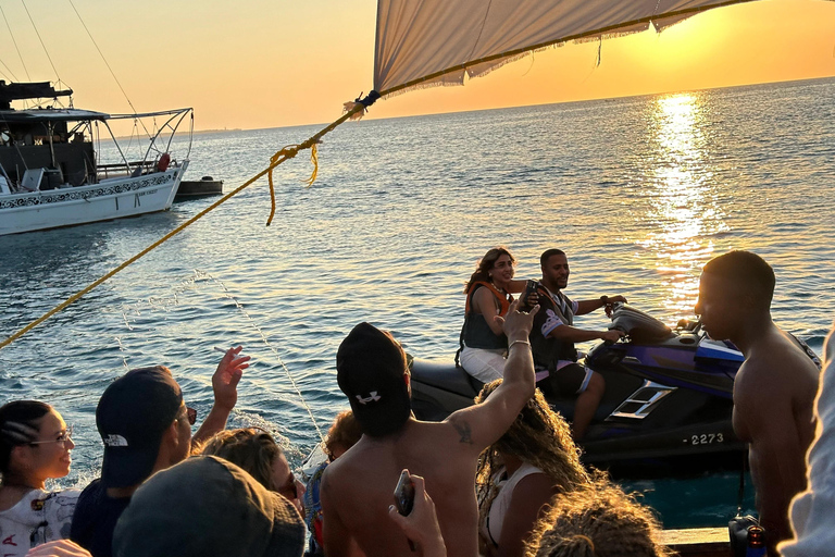 Sunset party cruise in Zanzibar with BoomBoom Boat