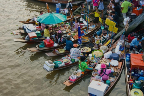 From Bangkok: Maeklong Railway Market & Damnoensaduak Tour Maeklong Railway Market & Damnoensaduak Floating Market