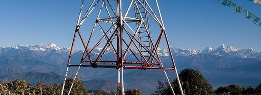 Lever de soleil à Nagarkot, parc Buddha Peace et pont Ranijhula