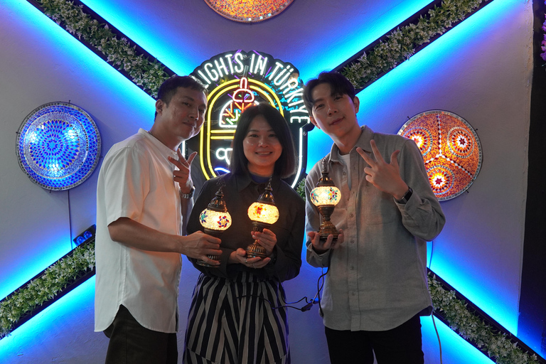 Traditional Mosaic Lamp & Candle Holder Workshop in Istanbul Traditional Turkish Mosaic Desk Lamp