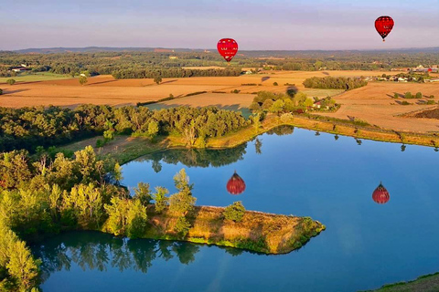 BALLONFAHRT - HOT AIR BALLOON FLIGHT - PAYS DE COCAGNE