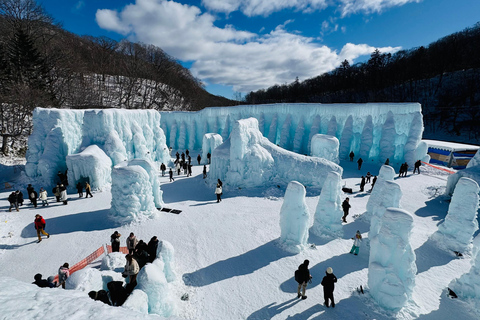 From Sapporo: Lake Shikotsu Ice Festival & Illumination Tour
