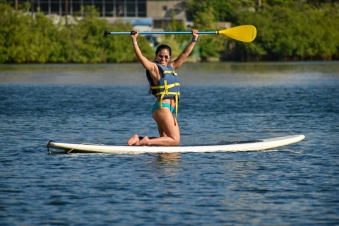 San Juan: paddleboardverhuur bij Condado LagoonVerhuur van dubbele paddleboards