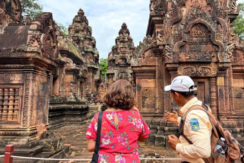 Visita en grupo reducido a los Templos del Gran Circuito con Banteay SreiParticipa en la excursión: Gran Circuito de Templos con el Templo de Banteay Srei