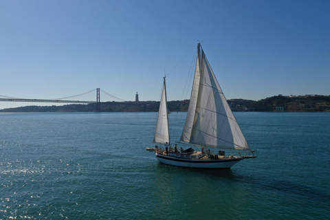 Lisbon: Daylight or Sunset on a Vintage SailboatSunset Cruise on a Vintage Sailboat