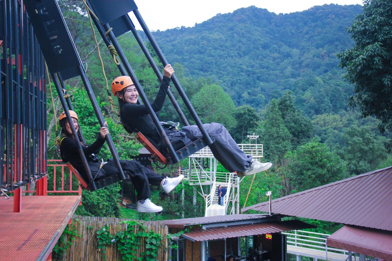 Chiang Mai Jungle Zipline, Luge & Giant Swing Adventure Option A: Skyline Zipline + Giant Swing