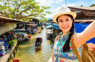 Bangkok: Schwimmender Markt per Boot & Mae Klong Zugmarkt – Tour