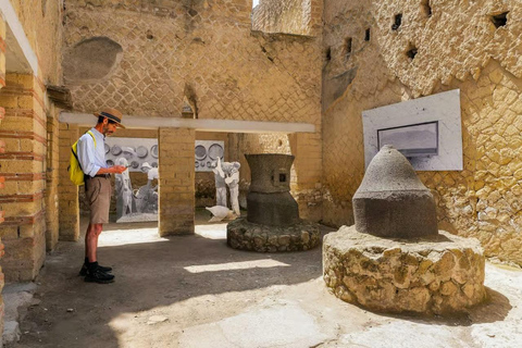 Rome: Vesuvius, Pompeii or Herculaneum by High-speed Train Pompeii Spanish Guided Tour & Vesuvio Entry ticket