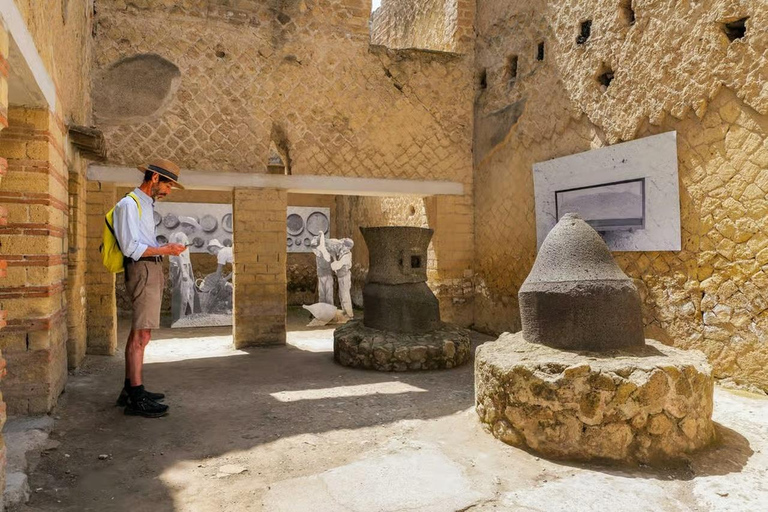 Rome: Vesuvius, Pompeii or Herculaneum by High-speed Train Pompeii Spanish Guided Tour & Vesuvio Entry ticket