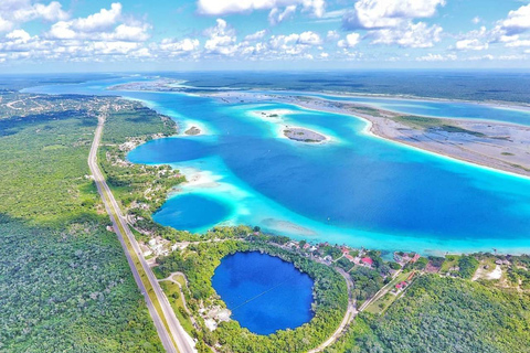 Bacalar Lagoon: Pontoon Tour with Cenote Swim and Historical Highlights