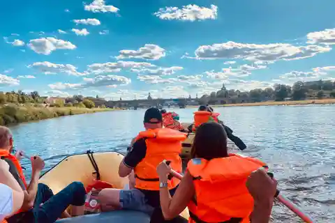 Dresden: Passeio de barco - Num bote de borracha de Heidenau a Dresden