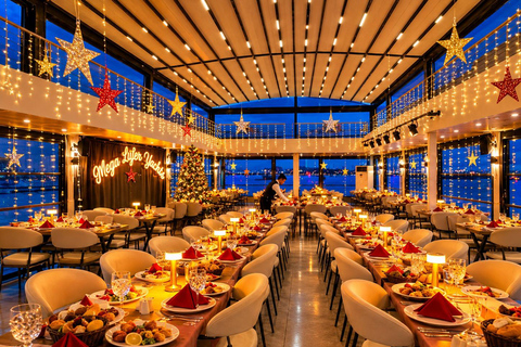 Istanbul: New Year's Eve Bosphorus Cruise w/ Dinner Option VIP Dinner Menu, Alcoholic Drinks, and Hotel Transfer