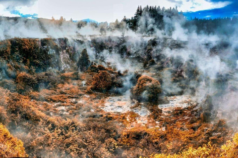 From Auckland: Craters of the Moon, Taupo & Rapids Jet Tour