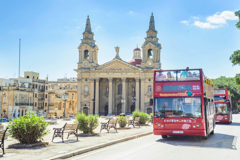 Malta: Valletta Audio Guided Walk & HO-HO Bus Tour Option Malta: Hop-On Hop-Off Bus Tour & Valletta Audio Guided Walk