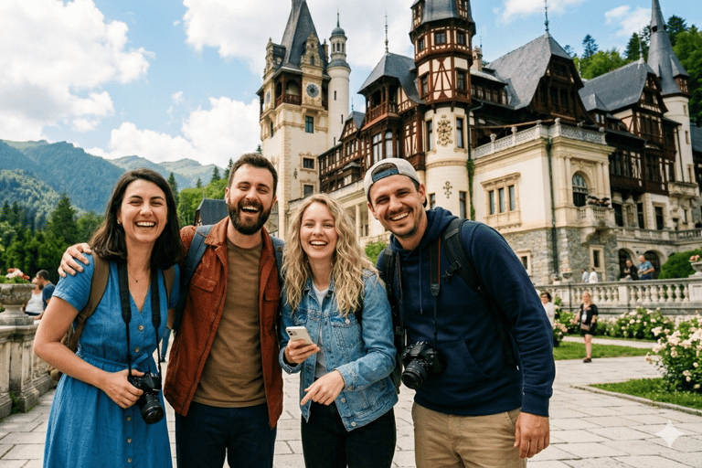 Bucharest: Dracula's Castle, Peles Castle, & Brasov Tour Coach Tour + AudioGuide in 25 languages + Host