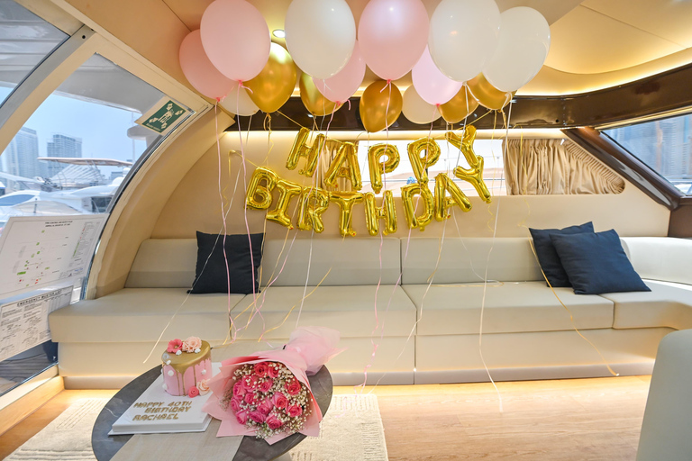 2 Hour Birthday Celebration on a Yacht in Dubai 3 Hours Birthday Yacht tour