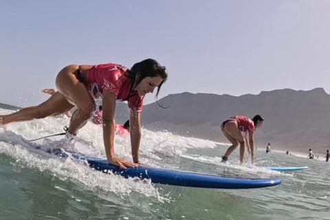 Lanzarote surfing at Famara Beach - Surf Lesson