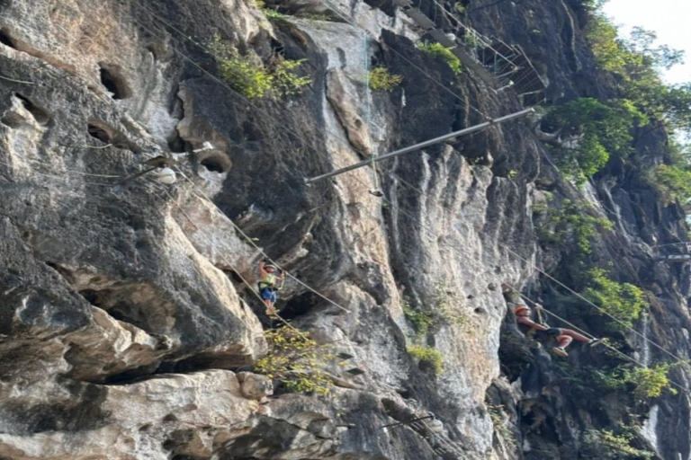 Guilin: Via‑Ferrata, Zip‑line & Sky‑ladder Camp(Opt Guide) Route B‑Sky‑ladder (Challenging Route)