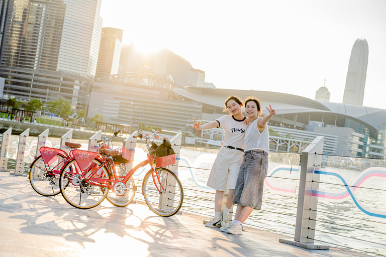 Victoria Harbour Shoreline Bike + Street Food Half-day Tour