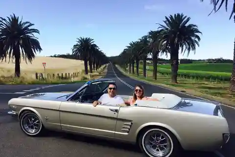 Barossa Food & Wine Trail in a Classic 1966 Mustang