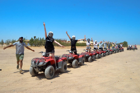 Hurghada: Safari med fyrhjuling och buggy med middag och showUpphämtning från hotell i Hurghada City