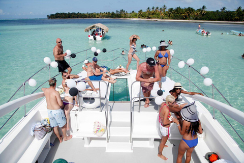 From Bavaro, Punta Cana: Boat Party, Snorkeling, Drinks, Snacks, and Transportation