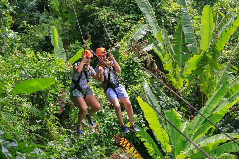 Phuket: Tour in ATV del punto panoramico del Big Buddha e avventura in ziplineZipline 18 stazioni