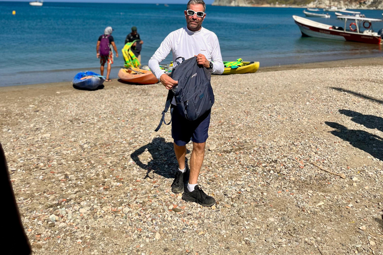 Taganga Beach Electric Motorcycle Tour, Kayak & Snorkel tour