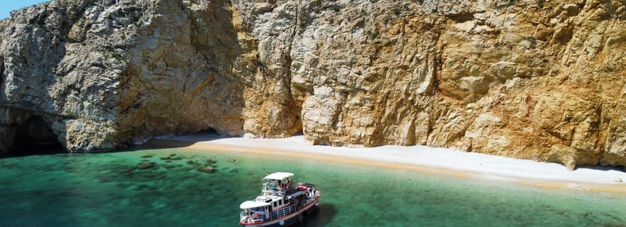Krk : Plage dorée et croisière dans la grotte bleue avec boisson de bienvenue
