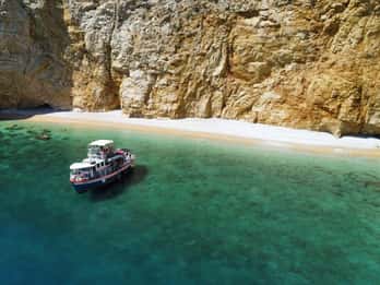 Krk: Gouden Strand en Blauwe Grot Cruise met Welkomstdrankje