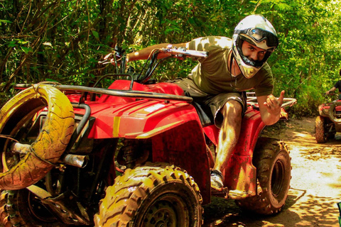 Gemeinsame Fahrt mit dem Atv, Zipline und Schwimmen in der Cenote