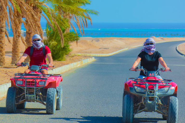 Hurghada Quad & ATV Ride with Camel, Desert Vibes & Sea View Sunset Ride with Stargazing, Camel, Dinner & Show