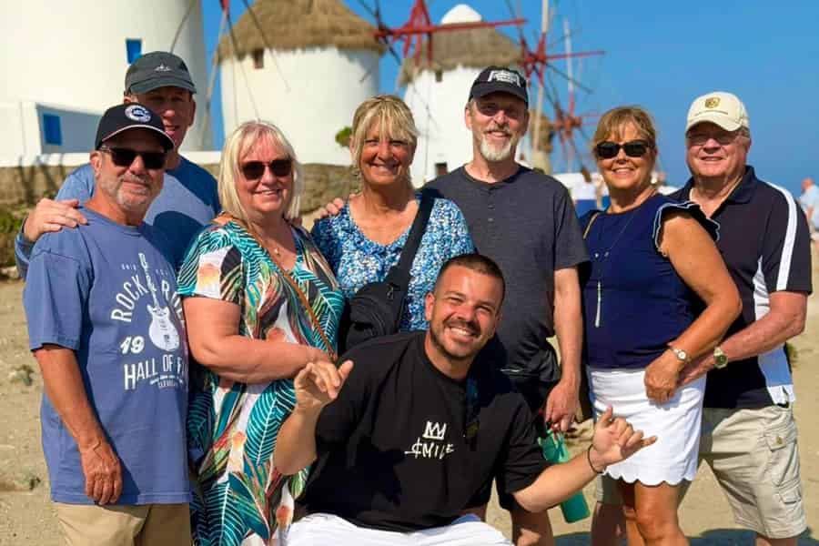 Mykonos: Kleingruppentour für Kreuzfahrtpassagiere - Abholung im Hafen. Foto: GetYourGuide Mykonos: Kleingruppentour für Kreuzfahrtpassagiere - Abholung im Hafen. Foto: GetYourGuide